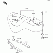 Схема узла: Сиденье для Kawasaki EN500 Vulcan 500 LTD