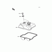 Схема узла: Клапанная крышка для Kawasaki KX250/ KX252 KX250F