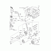 Схема узла: Стартер электрический & Привод стартера для Kawasaki ZR1200 ZRX1200 DAEG