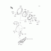 Схема вузла: Headlight(s)(d9f/daf) для Kawasaki VN900 Vulcan 900 Classic LT