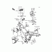Схема узла: Крепление двигателя для Kawasaki KLX150 KLX150L