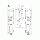 Схема вузла: Вилка передньої осі для Kawasaki VN800 Vulcan 800