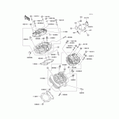 Схема вузла: Головка циліндра для Kawasaki VN1500 VN1500 Classic Tourer