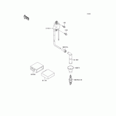 Схема вузла: Система запалювання для Kawasaki KL250 KL250 Super Sherpa