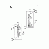 Схема вузла: Підвіска/амортизатор для Kawasaki ZR1100 ZRX1100-II
