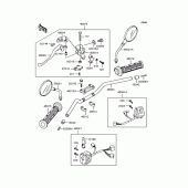 Схема узла: Руль для Kawasaki ZR250 Balius