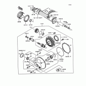 Схема вузла: Drive shaft/final gear(1/2) для Kawasaki VN1500 Vulcan 1500L