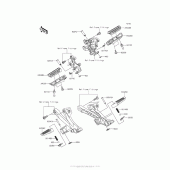 Схема узла: Подножки для Kawasaki ZX1400 Ninja ZX-14R ABS