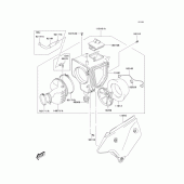 Схема узла: Воздушный фильтр для Kawasaki KLX400 KLX400R