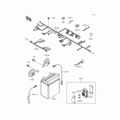 Схема узла: Электрооборудование для Kawasaki KLE500
