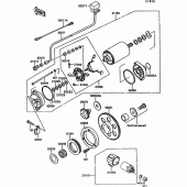 Схема вузла: Starter motor для Kawasaki VN750 VN750 Twin