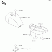 Схема вузла: Інформаційні наклейки для Kawasaki ZR1100 Zephyr 1100RS