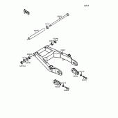 Схема вузла: Задній важіль для Kawasaki EN400 Vulcan 400