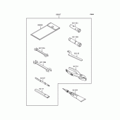 Схема вузла: Інструмент (KLX250-H3‾H5) для Kawasaki KLX250 KLX250