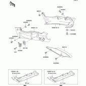 Схема вузла: Side covers/chain cover(1/2) для Kawasaki ZX600 ZZ-R600
