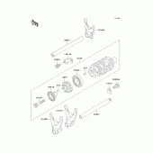 Схема вузла: Gear change drum/shift fork(s) для Kawasaki ZX900 Ninja ZX-9R
