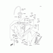 Схема вузла: Паливний бак (A1) для Kawasaki KLX125 KLX125