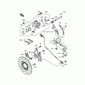 Схема вузла: Заднє гальмо для Kawasaki EN650 Vulcan S ABS
