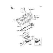 Схема узла: Цилиндр & Поршень для Kawasaki ER650 ER-6N