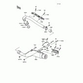 Схема узла: Выхлопная система для Kawasaki KL250 KLR250