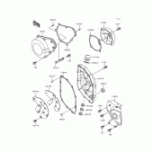 Схема узла: Крышка двигателя для Kawasaki ZX600 Ninja ZX-6