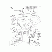 Схема узла: Топливный бак(1/2) для Kawasaki ZX1100 ZZ-R1100