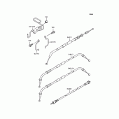 Схема вузла: Троси для Kawasaki BJ250 Estrella