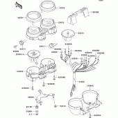 Схема вузла: Meter(s) для Kawasaki ER500 ER-5