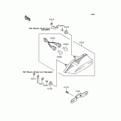 Схема вузла: Задній ліхтар (Стоп-сигнал) для Kawasaki ZR400 ZRX