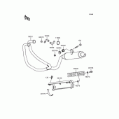 Схема вузла: Вихлопна система для Kawasaki KLE400