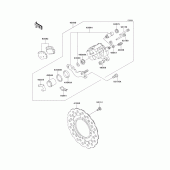 Схема узла: Задний тормоз для Kawasaki KLX140 KLX140L