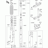 Схема вузла: Вилка передньої осі для Kawasaki KLE500