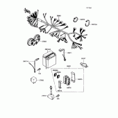 Схема вузла: Electrical equipment для Kawasaki VN750 Vulcan 750