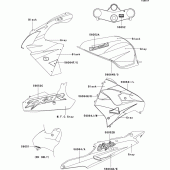 Схема вузла: Decals(zx900-e2p)(gray/black) для Kawasaki ZX900 Ninja ZX-9R