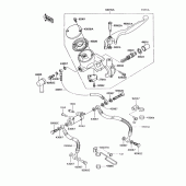 Схема вузла: Front master cylinder(vn750-a7/a8/a9) для Kawasaki VN750 Vulcan 750