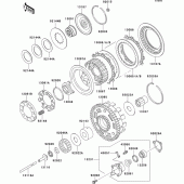 Схема вузла: Зчеплення для Kawasaki VN1500 VN1500 Classic