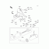 Схема узла: Выхлопная система для Kawasaki KX250/ KX252 KX250