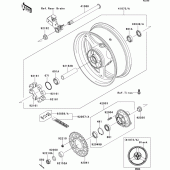 Схема узла: Ступица заднего колеса для Kawasaki ZX1000 Ninja ZX-10R