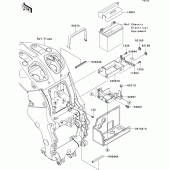 Схема вузла: Battery case для Kawasaki ZX1400 ZZR1400 ABS