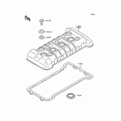 Схема узла: Клапанная крышка для Kawasaki ZR250 Balius-II