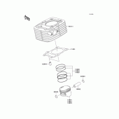 Схема узла: Цилиндр & Поршень для Kawasaki KLX140 KLX140