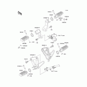 Схема вузла: Підніжки для Kawasaki KL650 KLR650