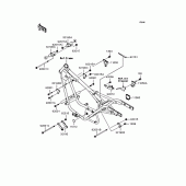 Схема вузла: Кріплення двигуна для Kawasaki BN125 Eliminator