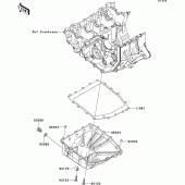 Схема вузла: Oil pan для Kawasaki ZX600 Ninja ZX-6R