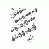 Схема вузла: Трансмісія для Kawasaki EX400 Ninja 400R ABS