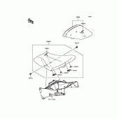 Схема вузла: Сидіння для Kawasaki ZX636 Ninja ZX-6R ABS 30th Anniversary Edition