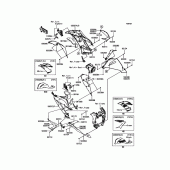 Схема узла: Нижний обтекатель для Kawasaki ZX636 Ninja ZX-6R ABS KRT Edition