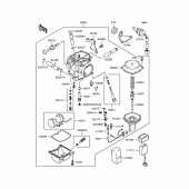 Схема вузла: Карбюратор (BJ250-B6/B7) для Kawasaki BJ250 Estrella