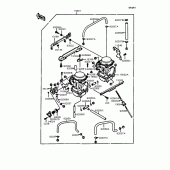 Схема вузла: Карбюратор для Kawasaki EL250 Eliminator 250LX