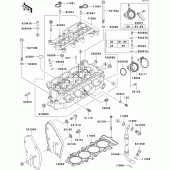 Схема узла: Cylinder head(1/2) для Kawasaki ZX600 Ninja ZX-6R
